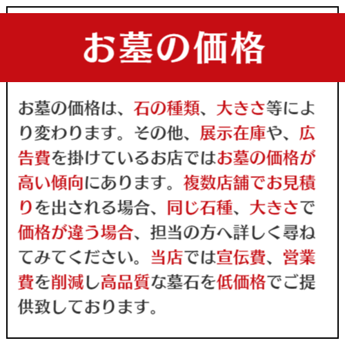 お墓の価格